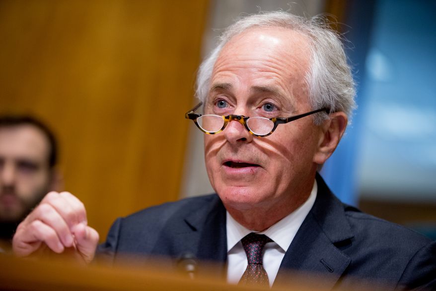 Senate Foreign Relations Committee Chairman Sen. Bob Corker, R-Tenn., speaks on Capitol Hill in Washington, in this April 5, 2016, file photo. (AP Photo/Andrew Harnik, File)