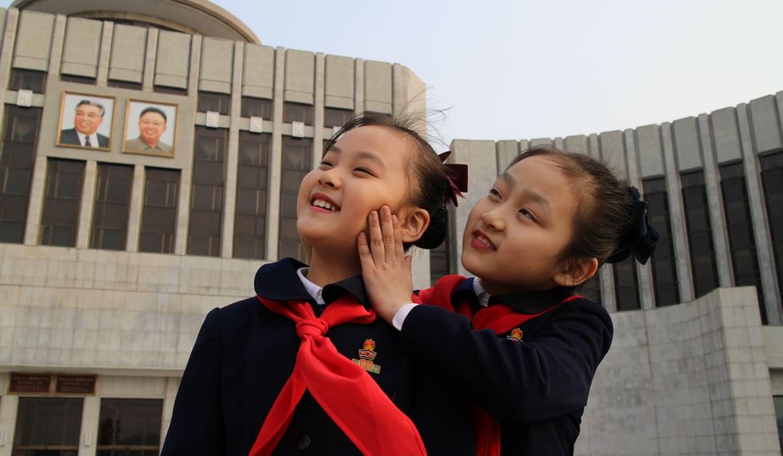 This image released by Icarus Films shows a scene from Vitaly Mansky’s "Under the Sun." gives a haunting and rare look into North Korean life and the stranglehold the country’s totalitarian regime has on its people. Director Vitaly Mansky was allowed to shoot a documentary in the country, provided North Korea could script it, pick the locations, coach the actors and review the footage. (Icarus Films via AP)