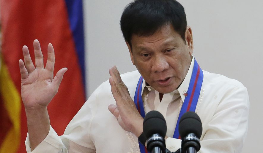 The most dramatic repudiation of the deal came Monday from Philippines President Rodrigo Duterte, elected in November, who said that he &quot;will not honor&quot; the proposed restrictions on emissions, calling them &quot;stupid&quot; and citing his country&#39;s need for greater economic development and industrialization. (Associated Press)