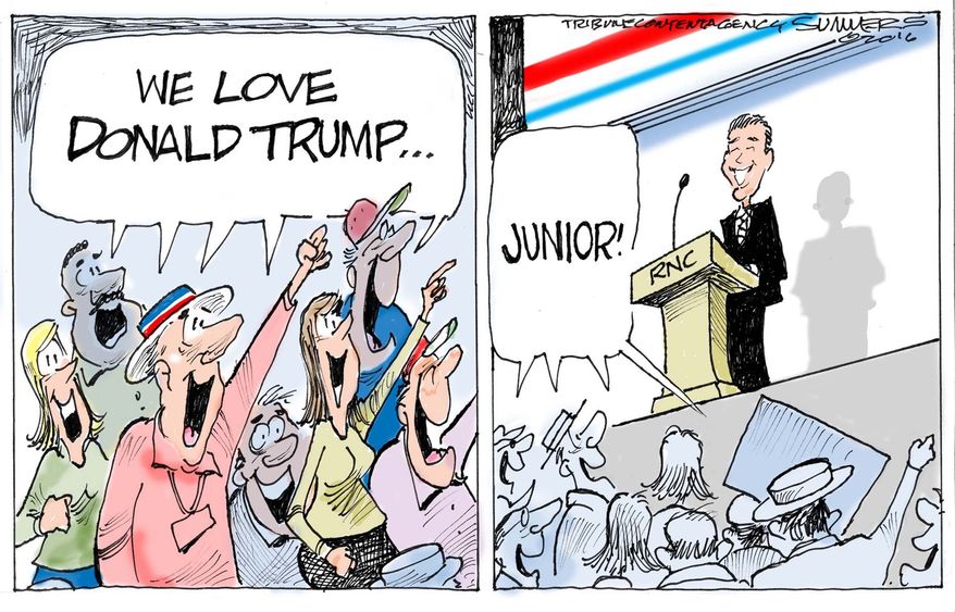 Political Cartoons -- Donald J. Trump, Jr.
