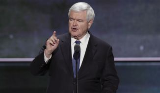 &quot;Ted Cruz said, &#39;You can vote your conscience for anyone who will uphold the Constitution,&#39;&quot; Newt Gingrich said, playing damage control for Mr. Cruz. &quot;In this election there is only one candidate who will support the Constitution.&quot; (Associated Press)