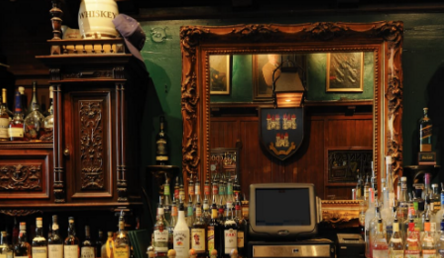 Photo of the main bar in the Dubliner Irish pub on Capitol Hill in Washington, D.C., from the bar's official website. On July 21, 2016, the Dubliner hosted a "wake" for the Republican Party, pegged to Donald Trump's official acceptance of the GOP presidential nomination.