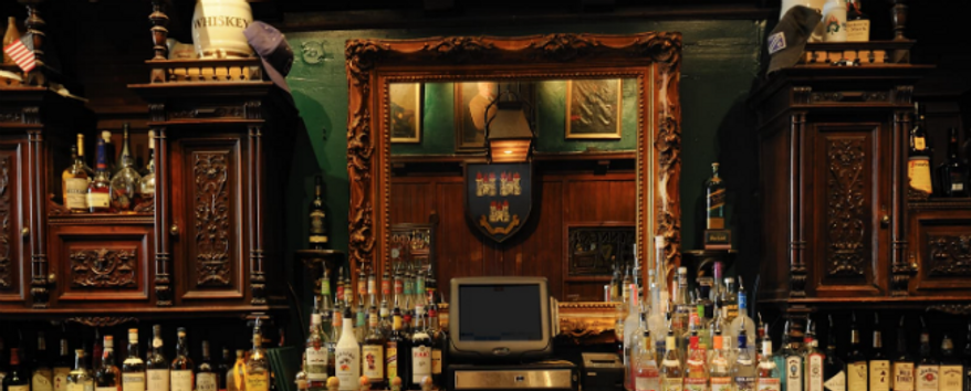 Photo of the main bar in the Dubliner Irish pub on Capitol Hill in Washington, D.C., from the bar's official website. On July 21, 2016, the Dubliner hosted a "wake" for the Republican Party, pegged to Donald Trump's official acceptance of the GOP presidential nomination.