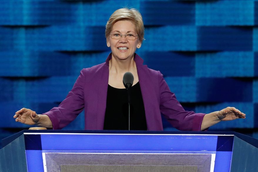 Sen. Elizabeth Warren of Massachusetts, a favorite of the left, pleaded for Democrats to stop the infighting. (Associated Press)