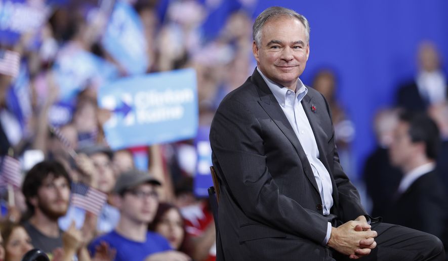 Vice presidental nominee Sen. Tim Kaine predicted that House Republicans, who stopped President Obama&#39;s last bid for legalization in 2013, will reverse themselves next year and said House Speaker Paul D. Ryan will lead the GOP to embrace legalization. (Associated Press)