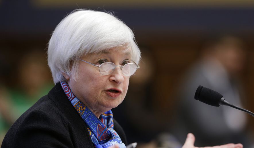 Federal Reserve Chair Janet Yellen testifies on Capitol Hill in Washington, before the House Financial Services Committee hearing on U.S. monetary policy. (AP Photo/Manuel Balce Ceneta, File)