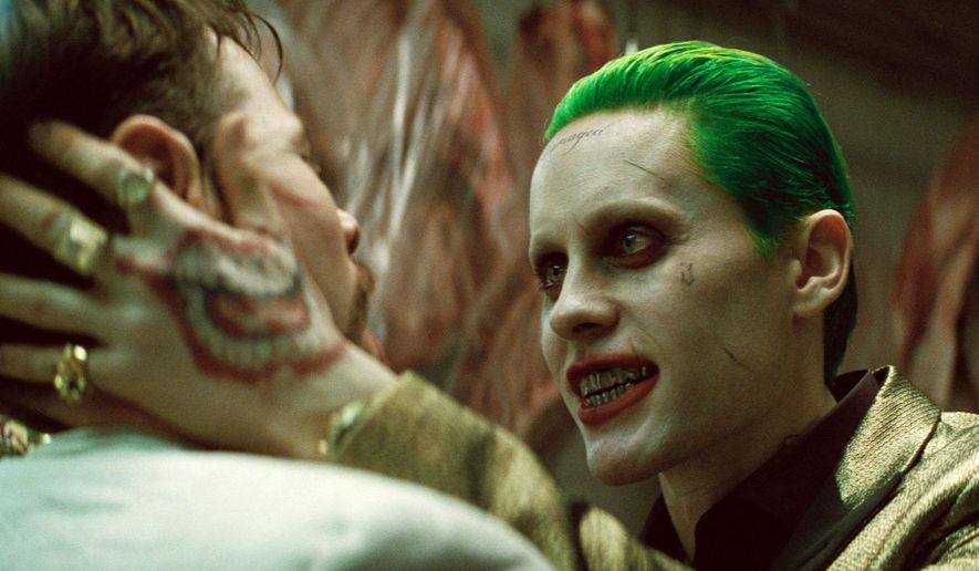 This image released by Warner Bros. Pictures shows Jared Leto in a scene from &quot;Suicide Squad.&quot; (Warner Bros. Pictures via AP)