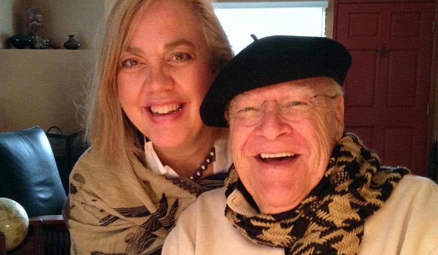 This undated photo provided by Sarah C. Koeppe, shows David Huddleston and his wife Sarah C. Koeppe. Huddleson, a character actor best known for portraying titular roles in "The Big Lebowski" and "Santa Claus: The Movie," died Tuesday, Aug. 2, 2016. He was 85. (Sarah C. Koeppe via AP)