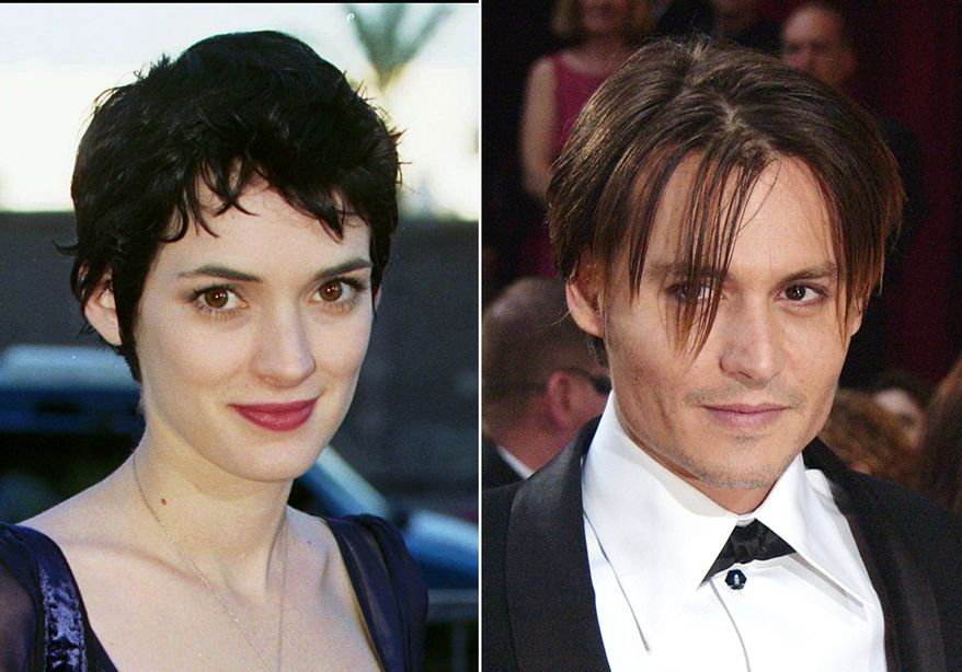 Winona Ryder and Johnny Depp starred in Tim Burton's Edward Scissorhands in 1990 and got engaged the same year. The couple split up three years later.