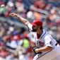 Washington Nationals starting pitcher Tanner Roark delivers during the third inning of a baseball game against the San Francisco Giants, Sunday, Aug. 7, 2016, in Washington. (AP Photo/Nick Wass)