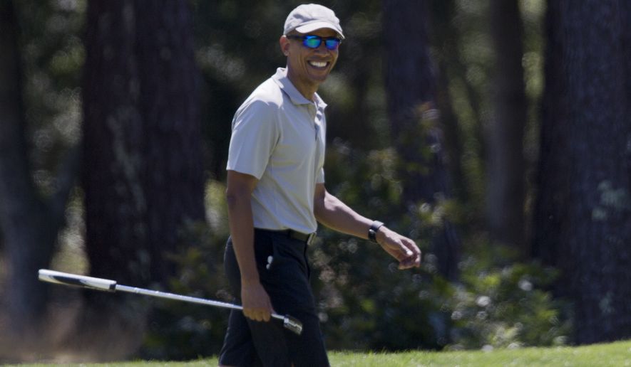 Mr. Obama has played more than 300 rounds of golf during his presidency, the vast majority of them on courses in the immediate Washington area. (Associated Press)