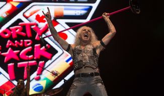 In this July 23, 2016, file photo, Dee Snider of Twisted Sister performs during the Hell and Heaven music festival in Mexico City. Snider&#39;s granddaughter was born on a California freeway on Sunday, Aug. 7, 2016. (AP Photo/Christian Palma, File)