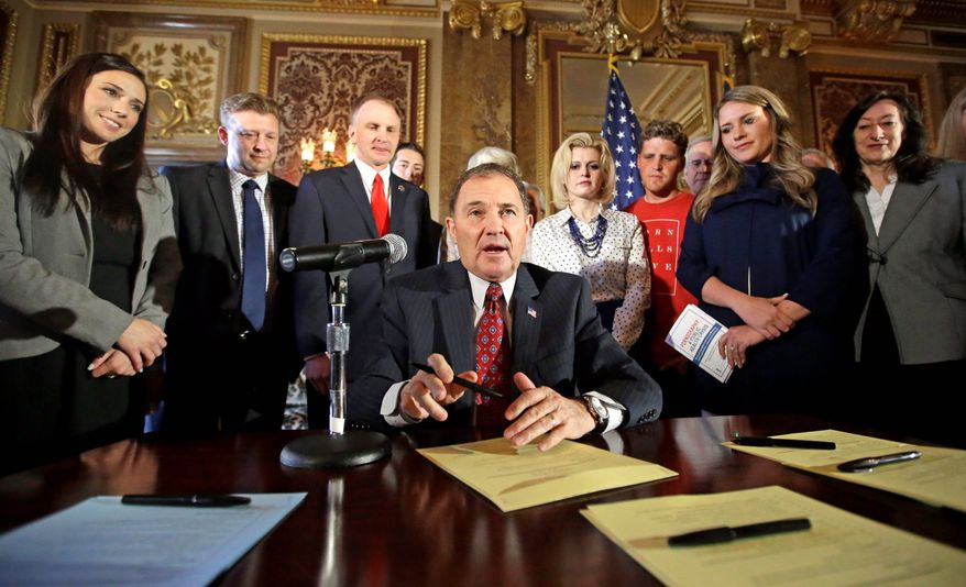 Utah Gov. Gary Herbert signed a resolution declaring pornography a public health crisis in Salt Lake City. Research shows that online pornography is warping men's brains, diminishing their sex drives and producing addictive behaviors. (Associated Press)