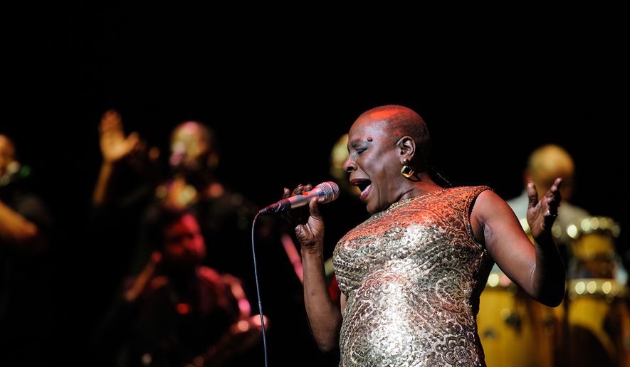 Singer Sharon Jones performs in a scene from the documentary "Miss Sharon Jones!" (theplaylist.net)