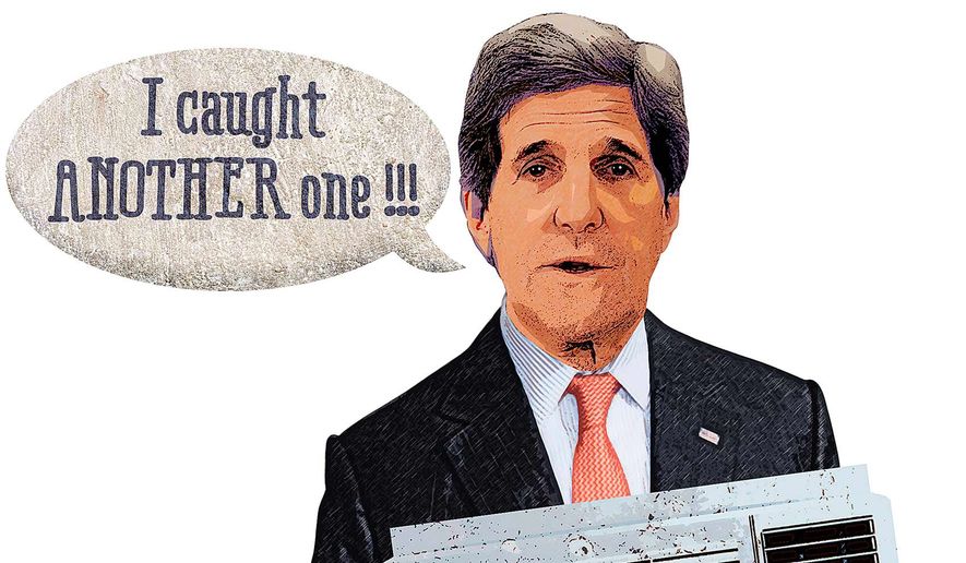 John Kerry Capturing Air Conditioners Illustration by Greg Groesch/The Washington Times