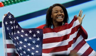 The United States&#39; Simone Manuel set a U.S. record and tied an Olympic record when she won the gold medal in the women&#39;s 100-meter freestyle last week in Rio de Janeiro. In doing so, Manuel became the first black woman to win an individual gold medal in Olympic swimming. (Associated PRess Photographs)