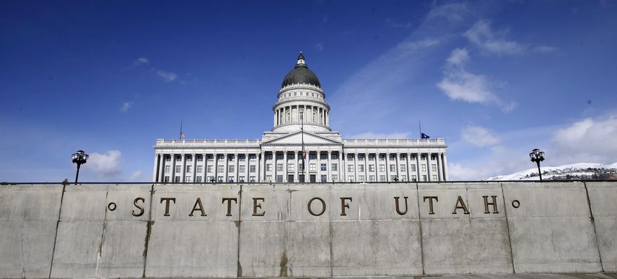 This Jan. 25, 2016, file photo, the Utah State Capitol is shown in Salt Lake City. Donald Trump has shattered the normal Republican consensus in Utah even more so than he has nationwide, activating fault lines under a normally stable electorate largely unified by a single religion. (AP Photo/Rick Bowmer, File)