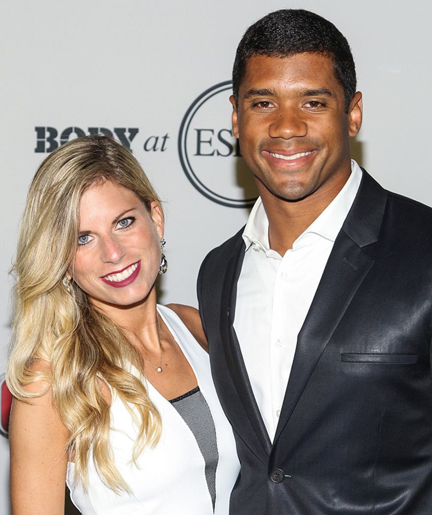 Russell Wilson first met Ashton Meem when he was in high school, but the couple didn't marry until 2012. The couple divorced two years later.(AP Photo)