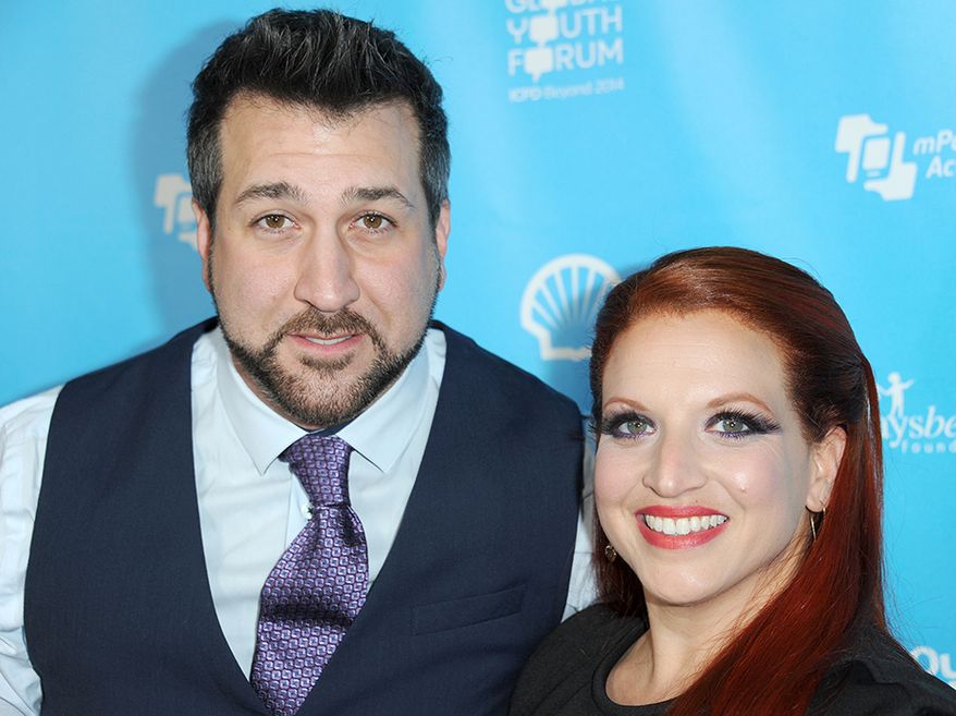 NSYNC’s Joey Fatone married his on-and-off girlfriend of 10 years, Kelly Baldwin. Fatone was 27 at the time of the wedding. The ceremony took place in Oheka Castle on Long Island, New York and was attended by all of Fatone's bandmates. Fatone and his wife have two daughters, Brianna born March 21, 2001 and Kloey Alexandria born Jan 11, 2010 (AP Photo)