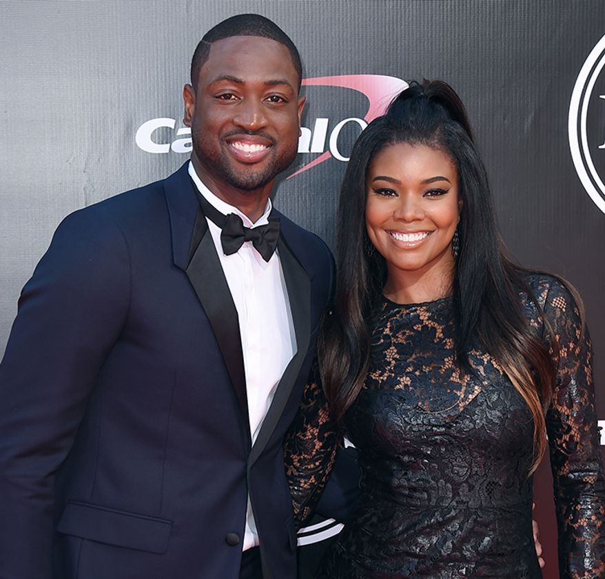 NBA superstar Dwyane Wade, 34, and Actress Gabrielle Union, 43. The couple married on August 30, 2014 in Miami. (Photo by Jordan Strauss/Invision/AP)
