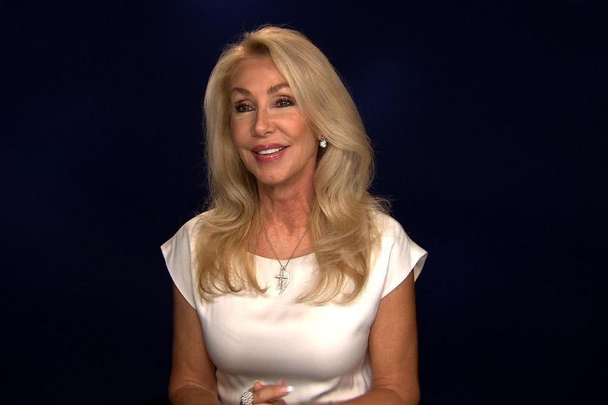 This Aug. 23, 2016 photo taken from video shows Linda Thompson during an interview in New York. Thompson, who was engaged to Elvis Presley and married to Bruce Jenner and David Foster, has authored a book called, "A Little Thing Called Life." (AP Photo/Bruce Barton)