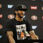San Francisco 49ers quarterback Colin Kaepernick sat on the bench during Friday&#39;s national anthem at Levi&#39;s Stadium, a decision he told NFL Media is based on the United States oppressing African-Americans and other minorities. (Associated Press)
