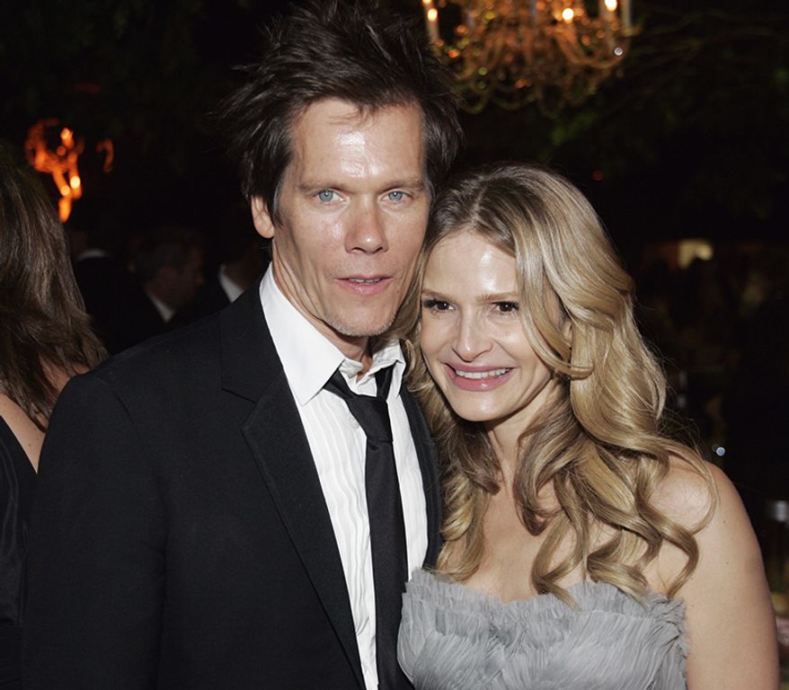 Kevin Bacon has been married to actress Kyra Sedgwick since September 4, 1988; they met on the set of the PBS version of Lanford Wilson's play Lemon Sky. He has said: "The time I was hitting what I considered to be bottom was also the time I met my wife, our kids were born, good things were happening. And I was able to keep supporting myself; that always gave me strength." Bacon and Sedgwick have starred together in Pyrates, Murder in the First, The Woodsman, and Loverboy. They have two children, Travis Sedgwick and Sosie Ruth. The family resides on the Upper West Side of Manhattan. (AP Photo)