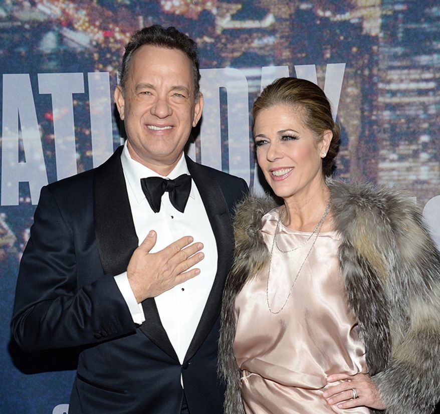 Tom Hanks married actress Rita Wilson in 1988, with whom he co-starred in the film Volunteers. They have two sons. The elder, Chet Hanks, had a minor role as a student in Indiana Jones and the Kingdom of the Crystal Skull and released a rap single in 2011. Their younger son, Truman Theodore, was born in 1995. (Photo by Evan Agostini/Invision/AP)