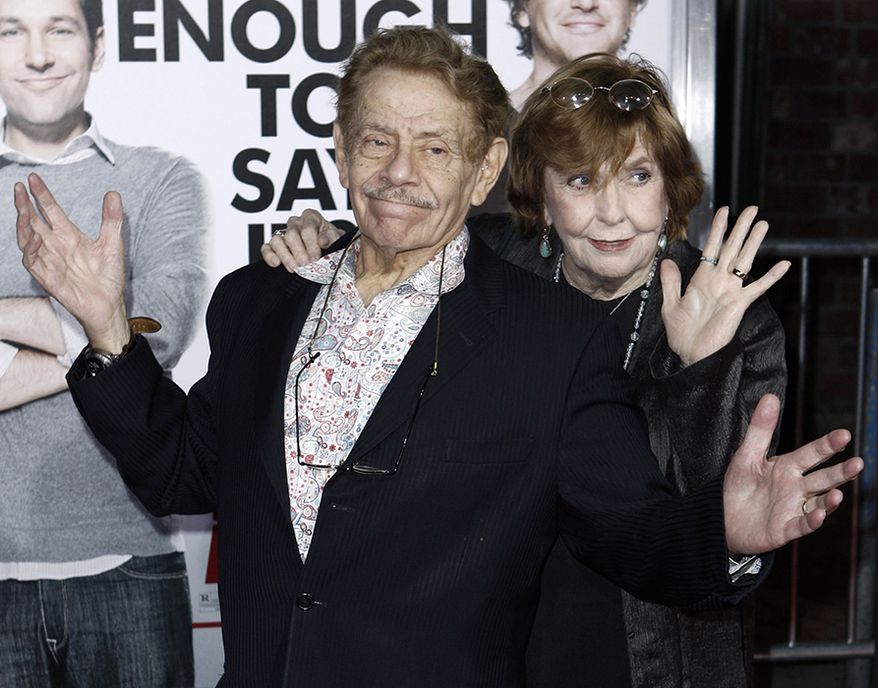 Jerry Stiller was married to Anne Meara from 1954 until her death on May 23, 2015. Their son is actor-comedian Ben Stiller and their daughter is actress Amy Stiller. (AP Photo)