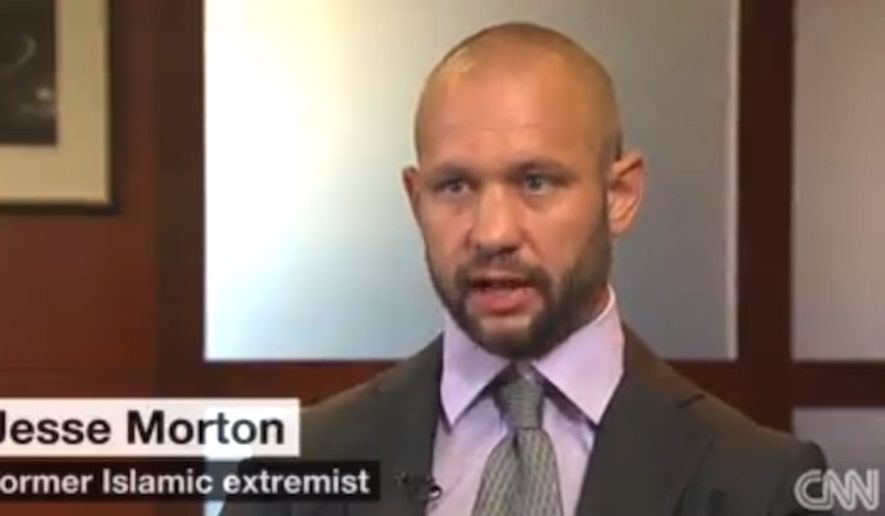 Jesse Morton formerly recruited terrorists for al Qaeda. He will now serve as a homeland security expert for George Washington University. (CNN screenshot)