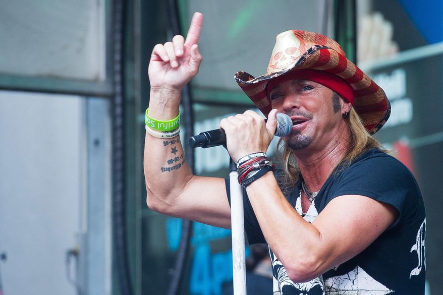 FILE - In this July 10, 2015 file photo, Bret Michaels performs at 'FOX and Friends' All American Summer Concert Series in New York. x-Poison frontman Michaels says two thieves stole his cellphone while he was onstage during a recent performance in New Hampshire. A post on Michaels' Facebook page on Friday, Sept. 2, 2016, said the phone and other electronics were taken from the rocker's dressing room during a concert at Hampton Beach Casino Ballroom on Sept. 1. (Photo by Charles Sykes/Invision/AP, File)
