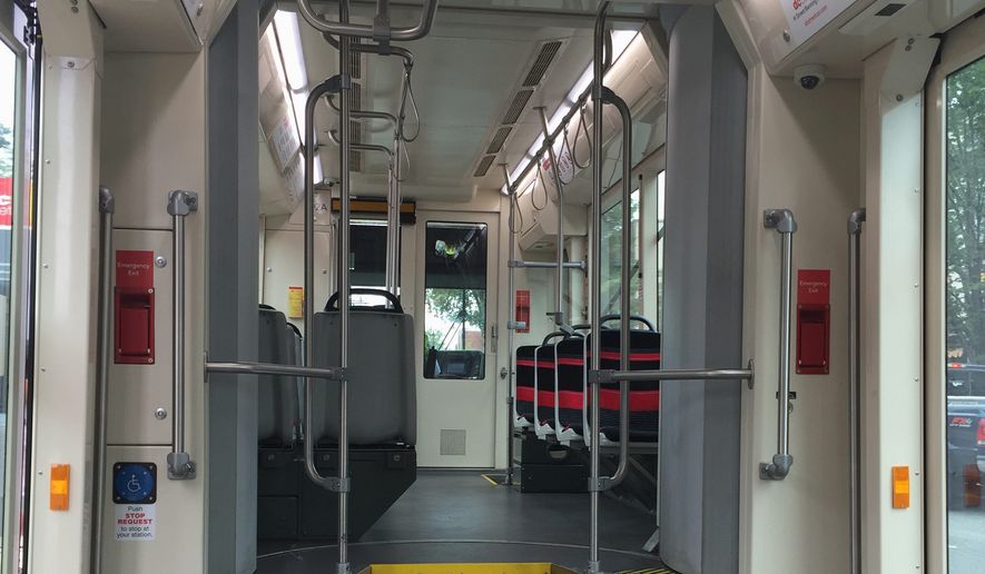 Starting Sept. 18, the DC Streetcar will run seven days a week with the addition of Sunday service from 8 a.m. to 10 p.m. The project, which cost more than $200 million, has been touted as a stimulus for economic growth, but business owners and community members often criticize the service for causing a wide range of traffic issues. (Julia Porterfield/The Washington TImes)