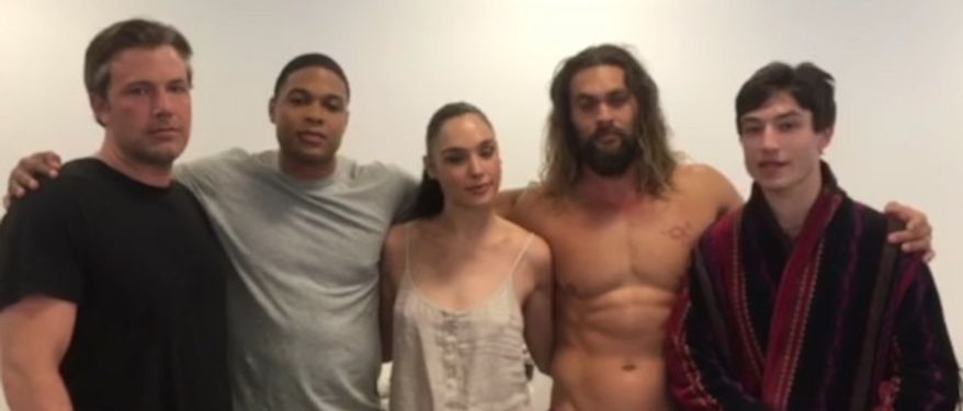 Ben Affleck, Ray Fisher, Gal Gadot, Jason Momoa and Ezra Miller take part in a Change.org video on behalf of the Standing Rock Sioux Tribe in North Dakota. (Change.org)