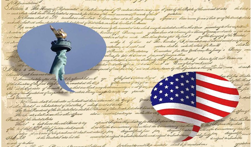 Illustration for Constitution Day by Alexander Hunter/The Washington Times