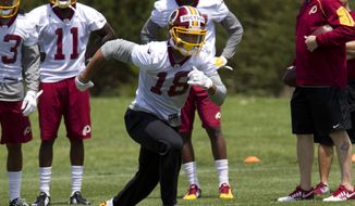 Redskins wide receiver Josh Doctson, who was drafted No. 22 overall, had been dealing with left Achilles tendon tendinitis since rookie minicamp began in May. (Associated Press)