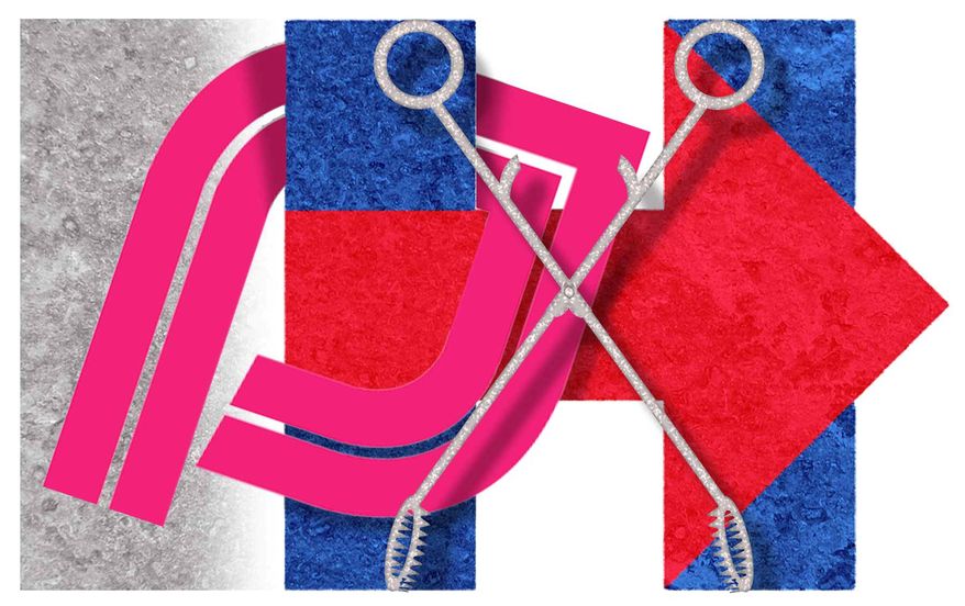 Illustration on Hillary Clinton&#x27;s support for abortion by Alexander Hunter/The Washington Times