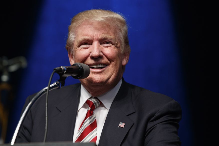 Republican presidential candidate Donald Trump speaks during a rally, Tuesday, Sept. 13, 2016, in Clive, Iowa. (AP Photo/Evan Vucci)