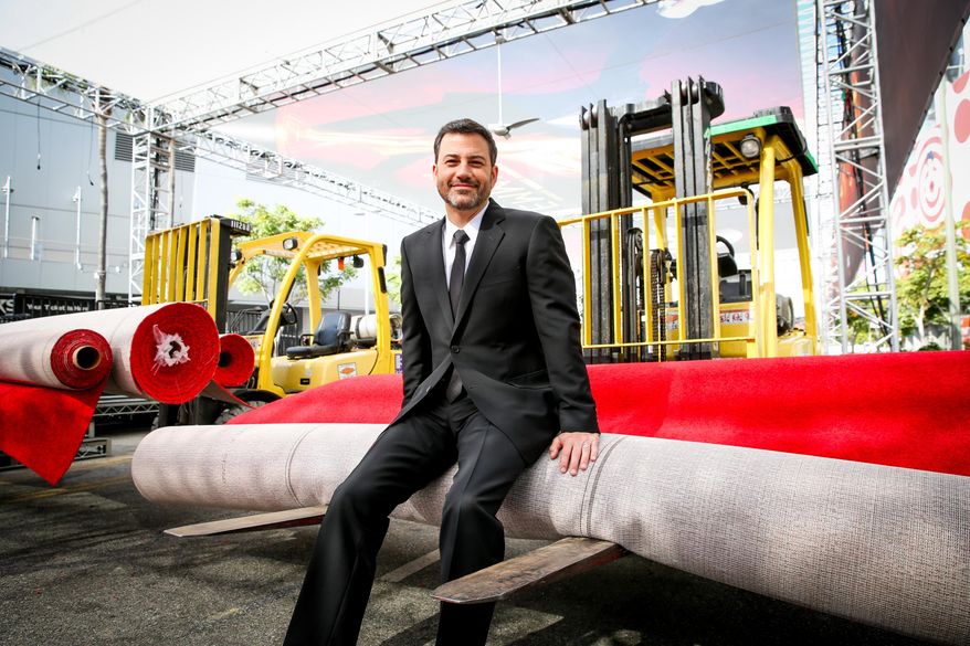 Host Jimmy Kimmel poses for a photo at the Primetime Emmy Awards Press Preview Day at the Microsoft Theater on Wednesday, Sept. 14, 2016, in Los Angeles. (Photo by Rich Fury/Invision/AP)
