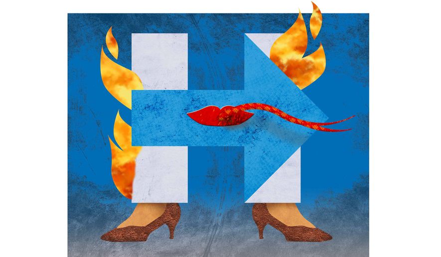 Lying Hillary Illustration by Greg Groesch/The Washington Times