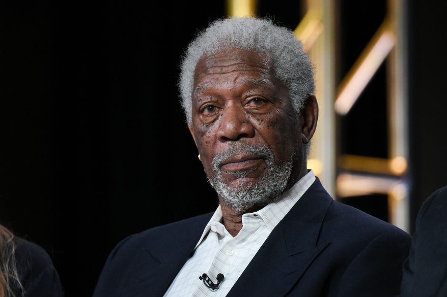 FILE - In this Jan. 6, 2016, file photo, actor Morgan Freeman participates in the "The Story of God" panel at the National Geographic Channel 2016 Winter TCA in Pasadena, Calif. President Barack Obama plans to honor actors Mel Brooks and Morgan Freeman with the 2015 National Medal of Arts. (Photo by Richard Shotwell/Invision/AP, File)