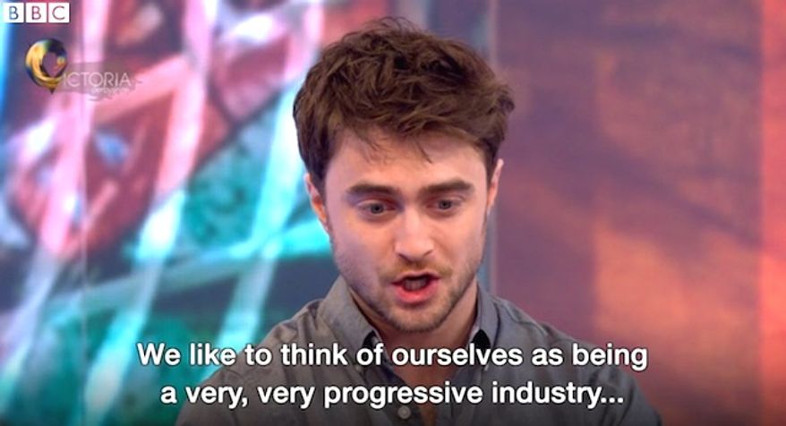 Actor Daneil Radcliffe told BBC's Victoria Derbyshire that while Hollywood is considered "very, very progressive," it is in fact a racist industry. (BBC screenshot)