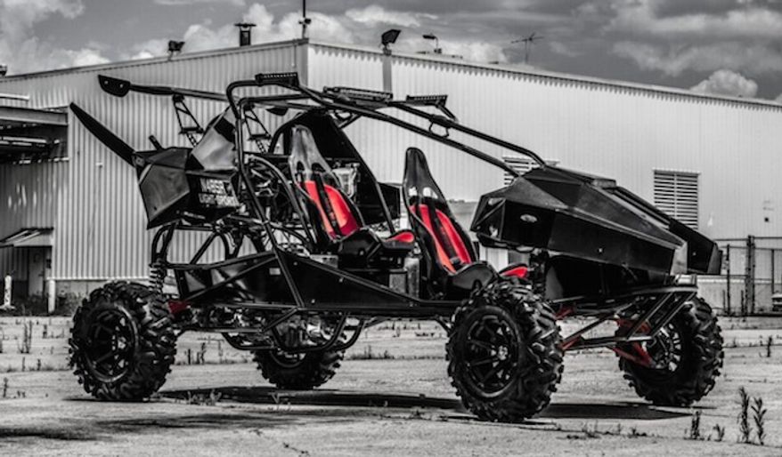 The U.S. military may award a contract to an American entrepreneur who invented a flying all-terrain vehicle.(Skyrunner)