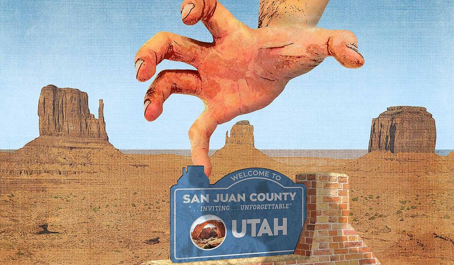 Federal Land Grab Illustration by Greg Groesch/The Washington Times