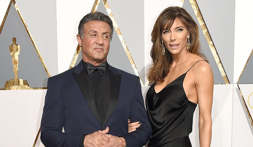 Sylvester Stallone and wife Jennifer Flavin. (AP Photo)  ** FILE **