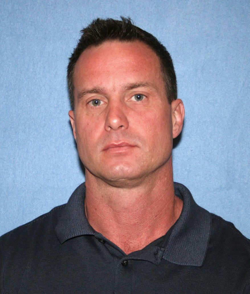 This undated photo provided by the Phoenix Police Department shows Officer Jason E. McFadden. McFadden is one of three Phoenix police officers who have resigned after a man alleged they forced him to eat marijuana found in his vehicle to avoid going to jail, Chief Joseph Yahner said Thursday, Sept. 22, 2016. A fourth officer was demoted for being aware of last week's incident and not taking appropriate action, Yahner told reporters. (Phoenix Police Department via AP)