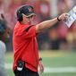 Maryland head coach DJ Durkin was put on leave by the university on Saturday, Aug. 11, 2018. (Associated Press Photographs) ** FILE **