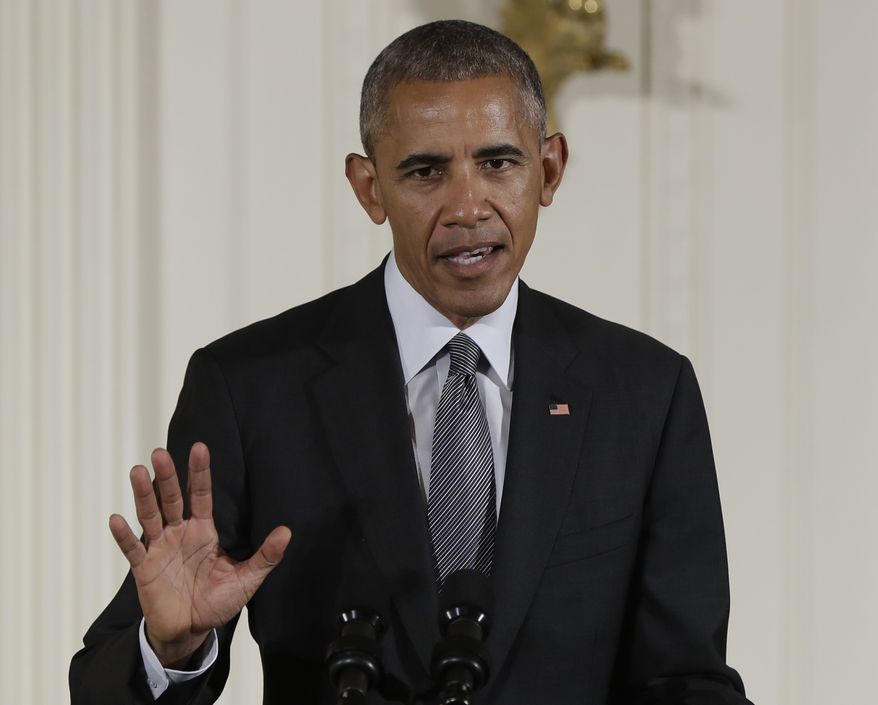FILE - In this Sept 22, 2016 file photo, President Barack Obama speaks in the East Room of the White House in Washington. The president is preparing to send more troops to Iraq to help reclaim the city of Mosul from the Islamic State group, U.S. officials said Wednesday, Sept. 28, 2016. (AP Photo/Carolyn Kaster, File)