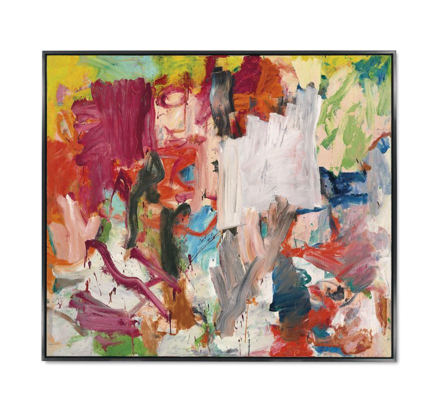 In this undated photo provided by Christie's, "Untitled XXV," a 1977 painting by Willem de Kooning is shown. The large painting from one of de Kooning's most productive periods is going on the auction block at Christie's in New York on Tuesday, Nov. 15, 2016. (Christie's via AP)