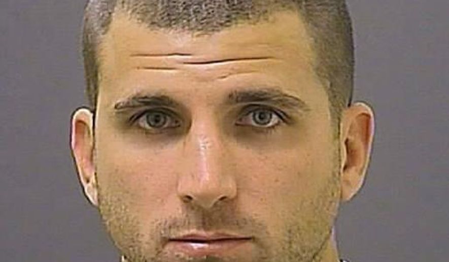 Scott Smith, of Mt. Vernon, New York is seen in a booking photo provided by the Baltimore Police Department. Smith is one of two men charged with first- and second-degree assault after a fight during a Baltimore Ravens game on Sunday, Oct. 2, 2016. Joseph Bauer, a Maryland man, is in critical condition after suffering a head injury during a fight with Oakland Raiders fans Smith and Andrew Nappi, of Eastchester, New York during a Baltimore Ravens game. Susan Bauer says her brother is on life support and doctors have told the family he had a 30 percent chance of survival. (Baltimore Police Department via AP)