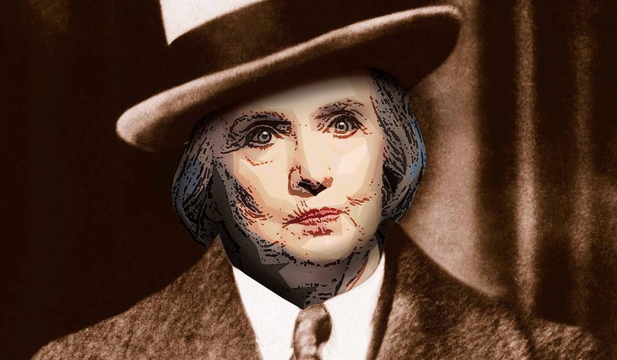 Hillary Gangster Illustration by Greg Groesch/The Washington Times